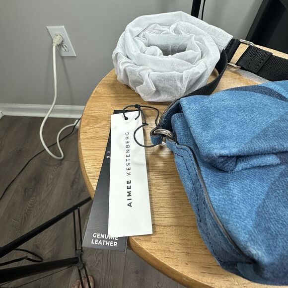 Aimee Kestenberg Broadway Mini Cossbody Purse Denim Patchwork Suede NWT - Picture 3 of 6